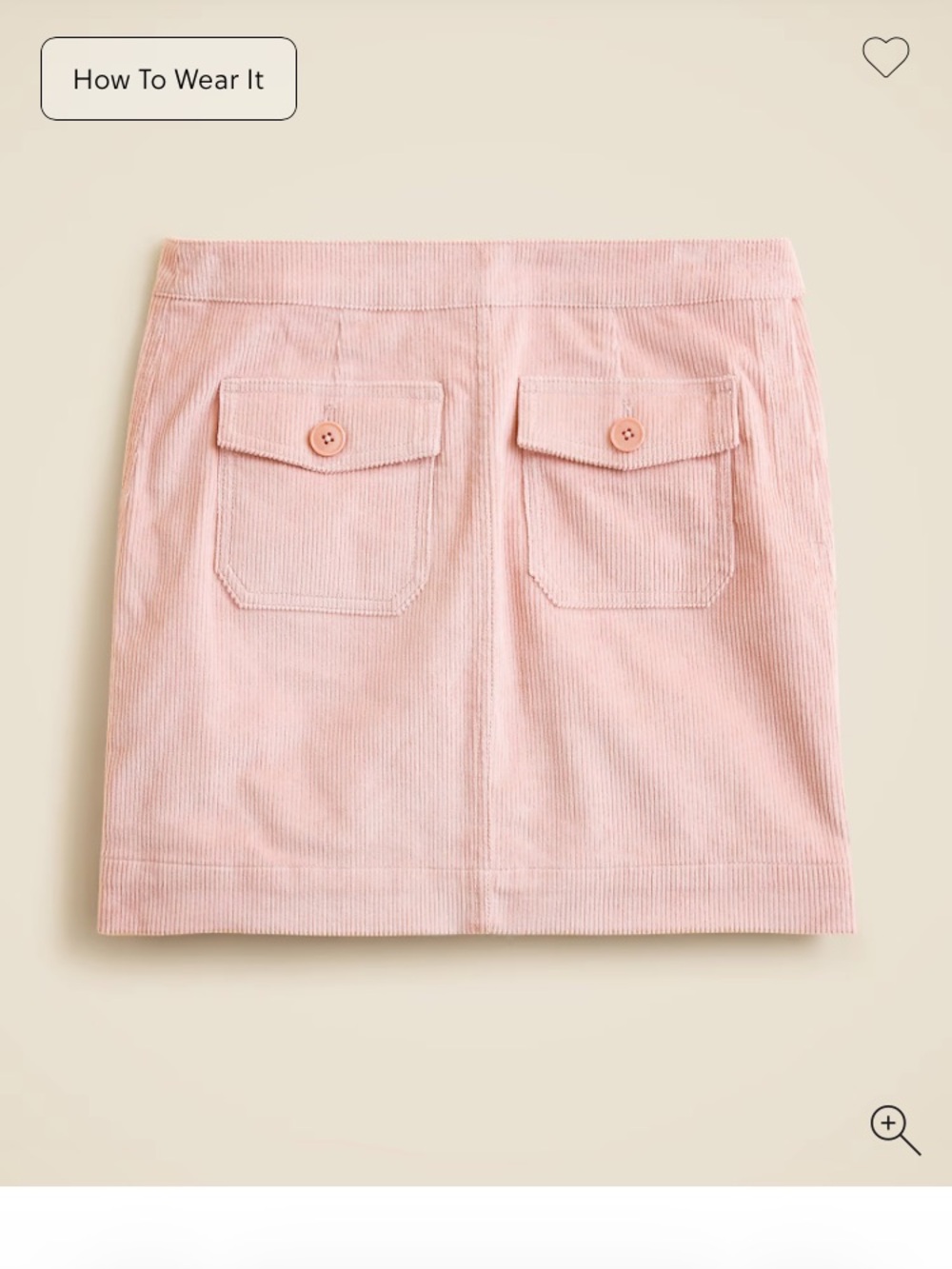 J. CrewPatch-pocket mini skirt in corduroy